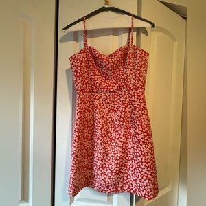 French Connection Red and White Floral Mini Dress